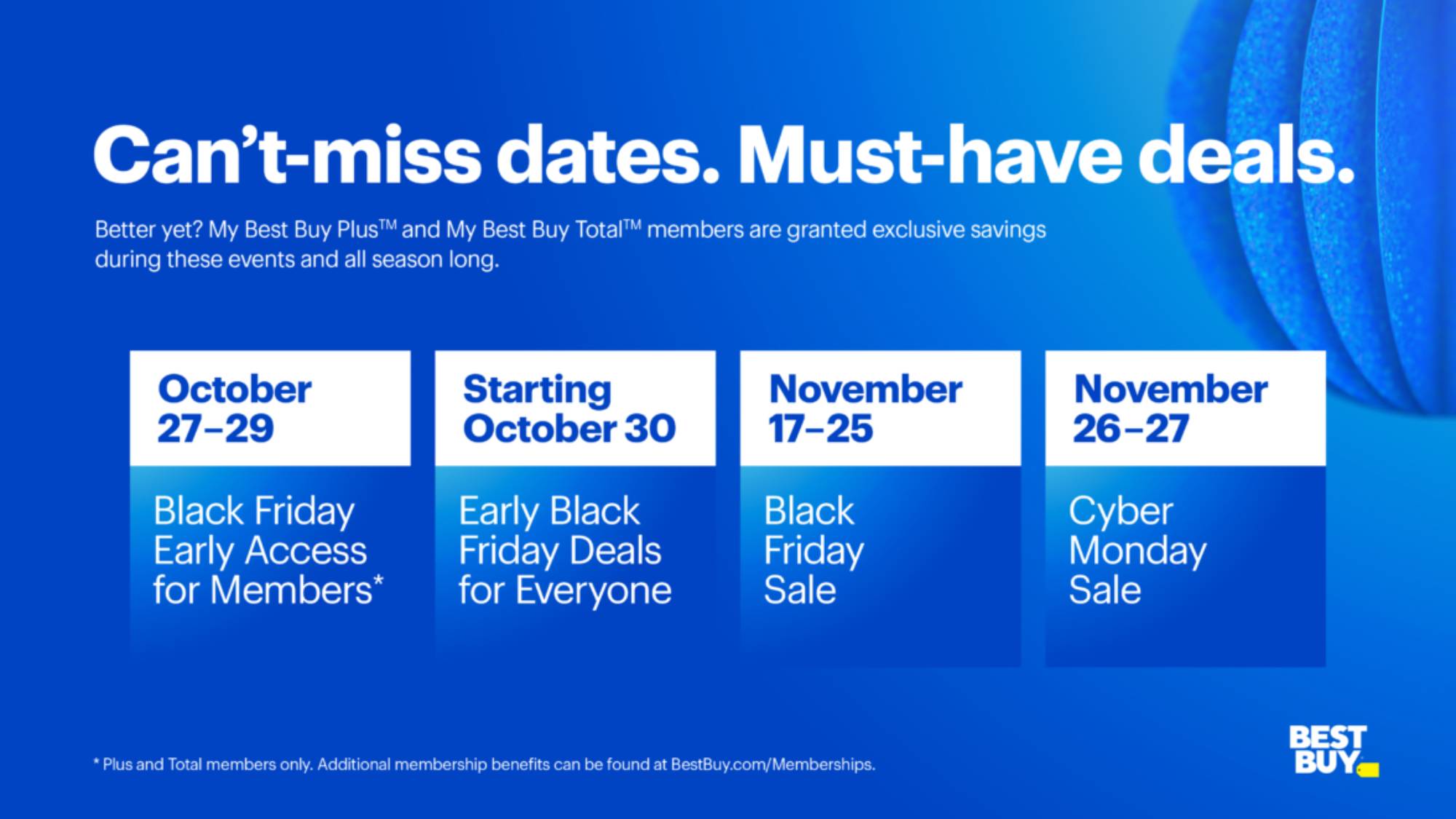 Best Buy Black Friday 2023 calendar