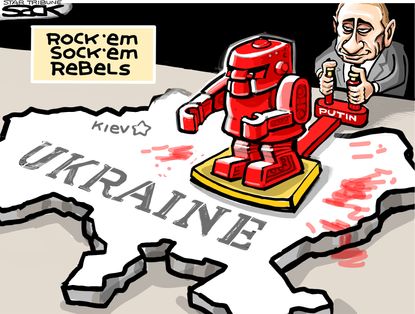 Political cartoon world Ukraine Putin