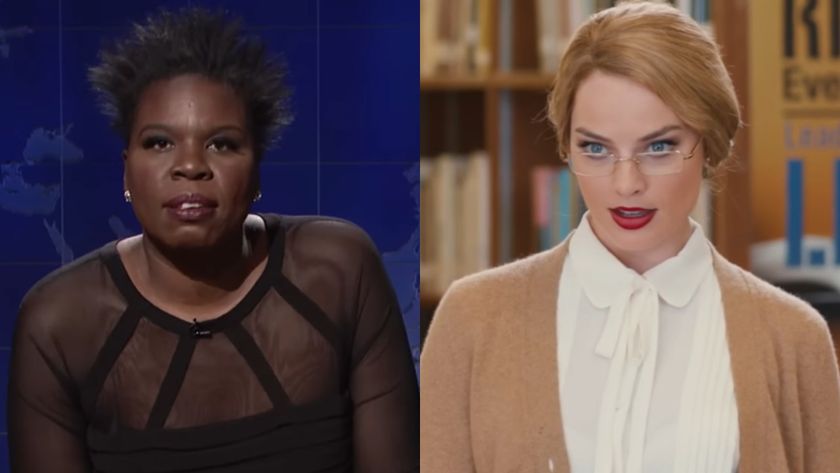 From left to right: Leslie Jones on Weekend Update and Margot Robbie dressed as a librarian. 