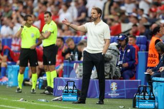 Former England manager Gareth Southgate on the touchline at Euro 2024