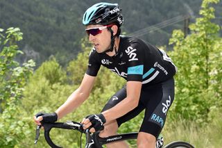 Mikel Nieve collecting mountains points on stage 20 of the 2016 Giro d'Italia. Photo: Graham Watson