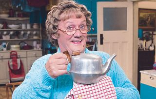 After a few hectic weeks that have seen Mrs Brown get the best out of guests including Ross Kemp and Holly Willoughby, it’s our final visit to her home tonight.
