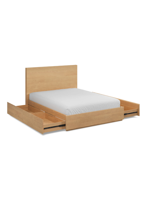 Leif Queen Storage Bed - White Oak