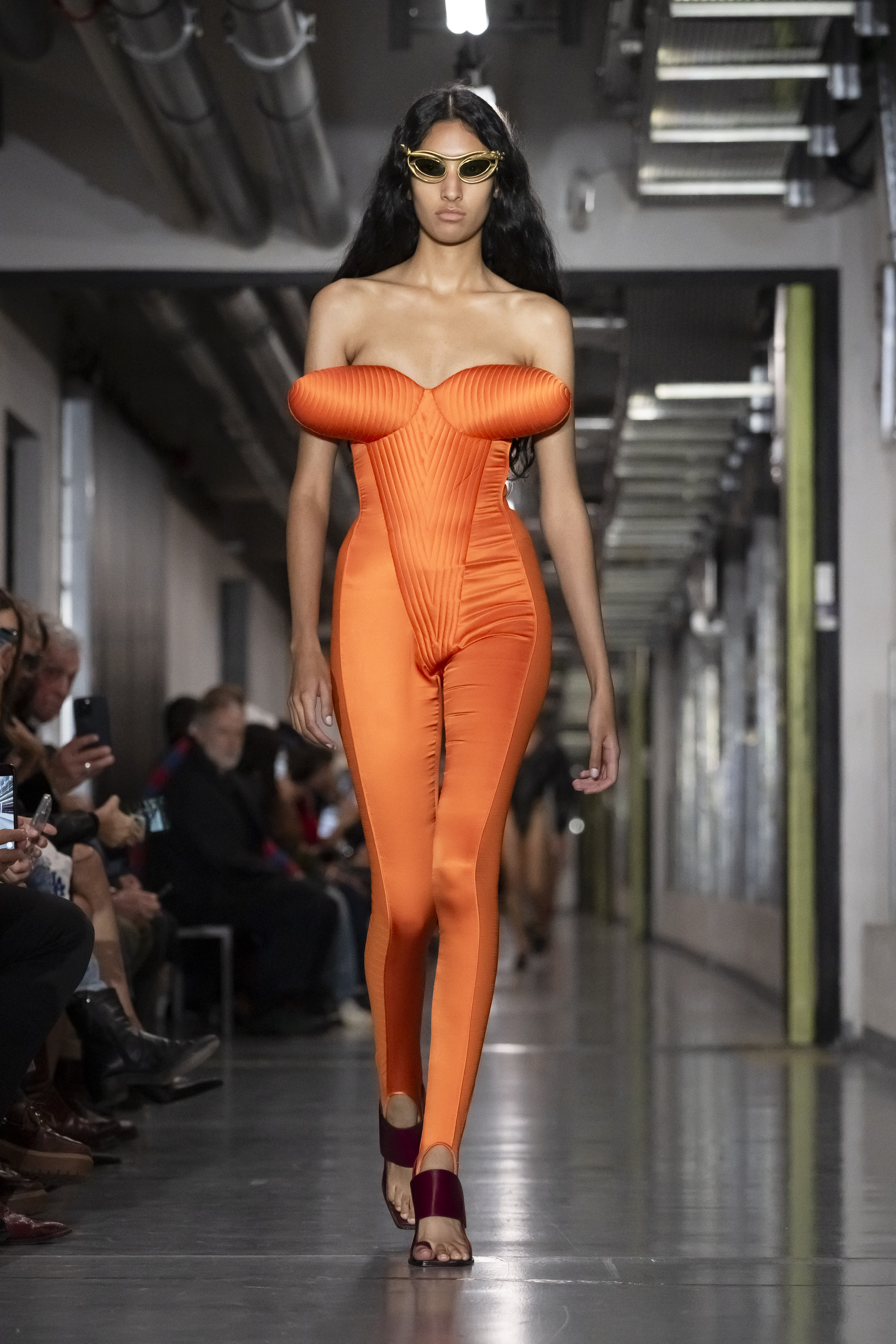 JPG orange runway look jumpsuit