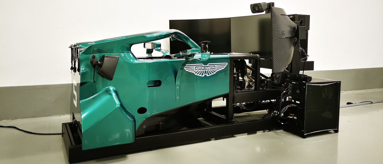 The Aston Martin F1 simulator that's been delivered to F1 driver Sebastian Vettel