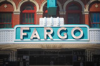 The front sign for The Fargo Theatre in Fargo, North Dakota