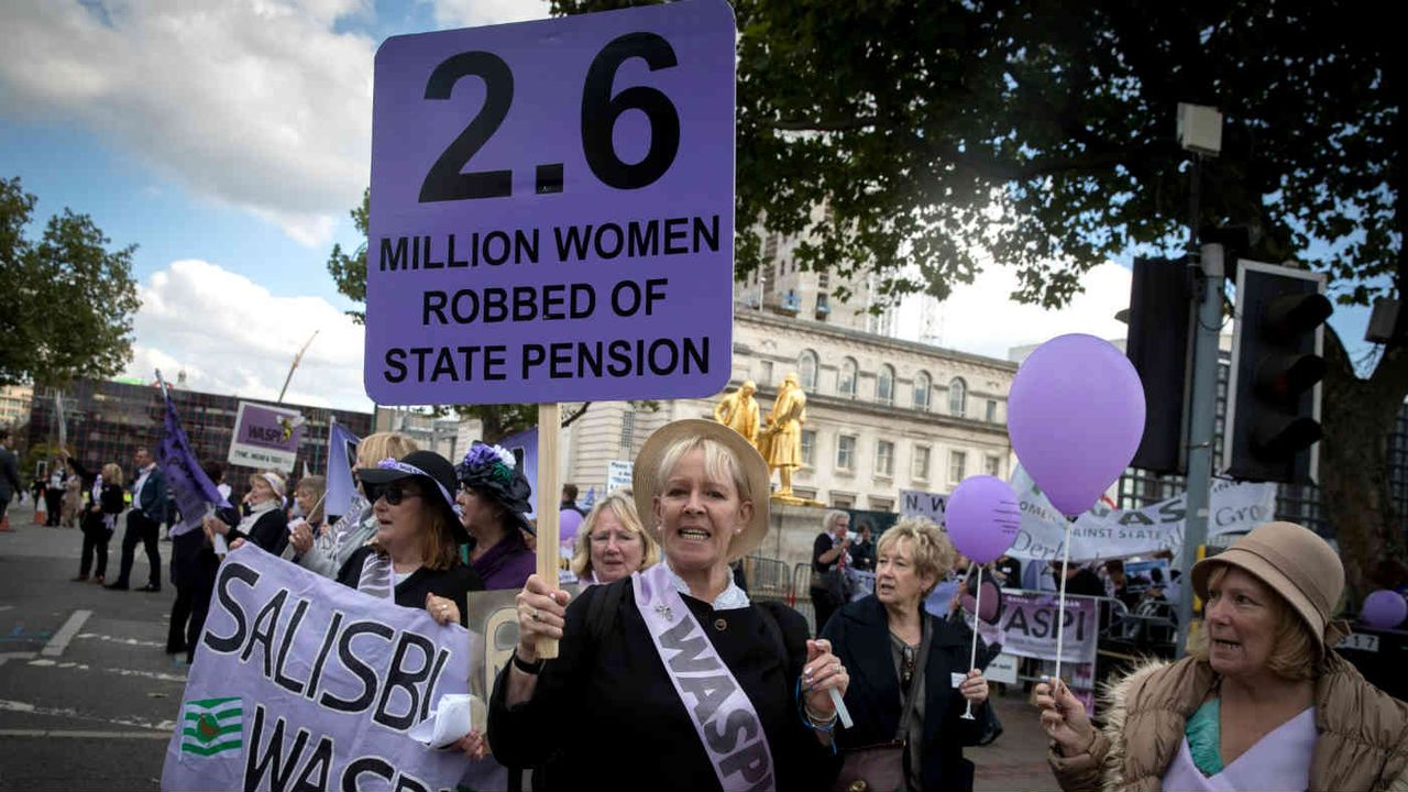 women&amp;#039;s pension age protests 