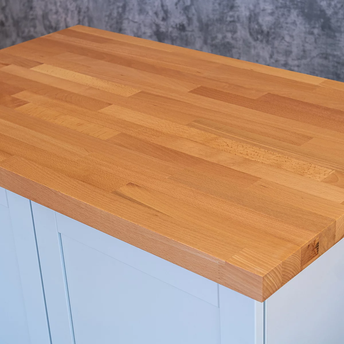 Solid Beech Worktop 3m x 620mm x 27mm - Premium Solid Wood Kitchen Countertop - Real Beech Timber Stave Worktops