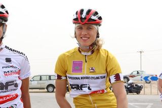 Leader of the 2010 Ladies Tour of Qatar after Stage 1, Rasa Leleivyte (Safi Pasta)