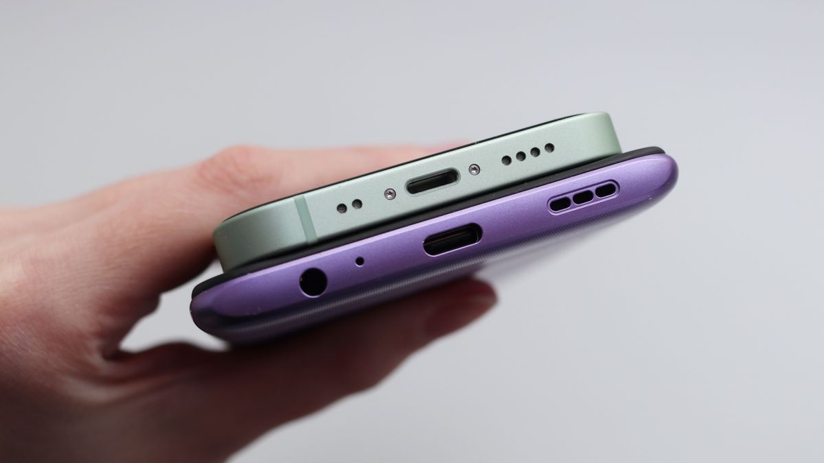 Lightning and USB-C charging ports side-by-side