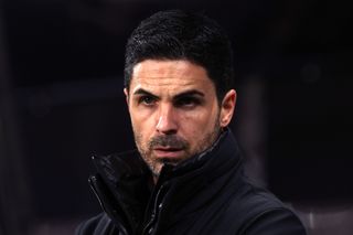 Arsenal manager Mikel Arteta pictured during a match in November 2023.