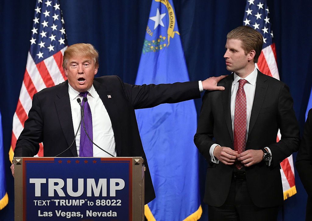 Donald Trump and son Eric Trump