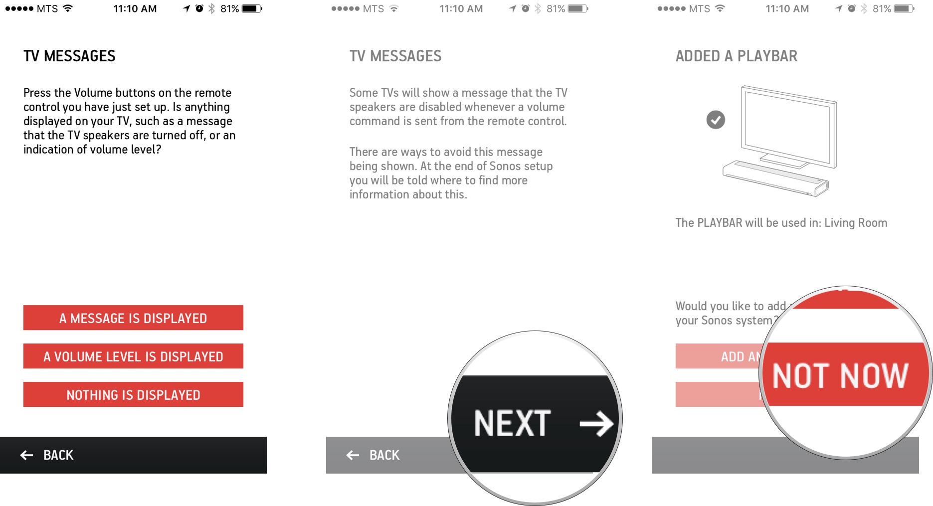 Press the volume button and tap one of the options. tap next, and then tap not now or add another player depending on what you want to do.