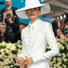 Zendaya attends the 2025 Met Gala Celebrating "Superfine: Tailoring Black Style" at Metropolitan Museum of Art on May 05, 2025 in New York City.