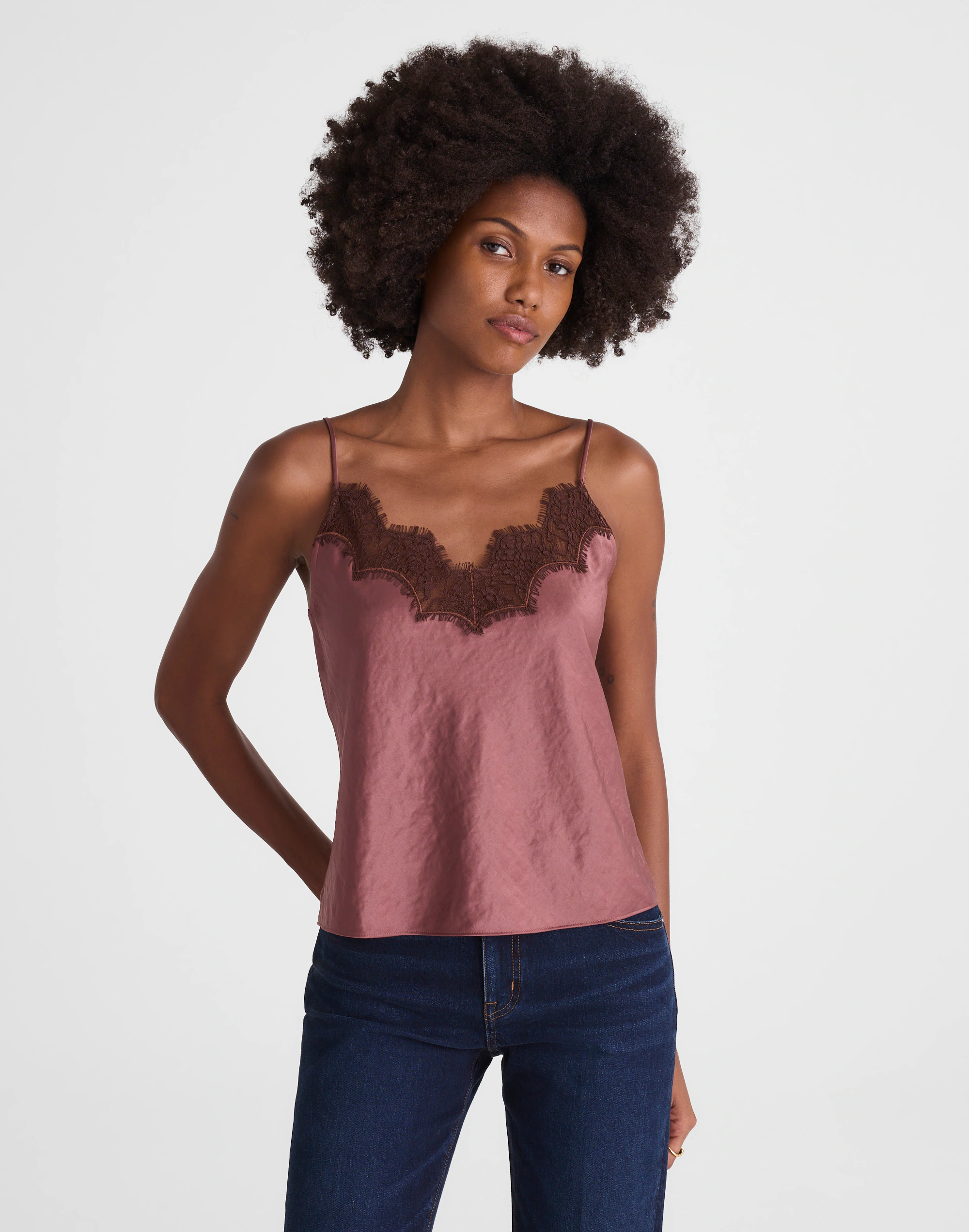 Lace-Trim Cami Top