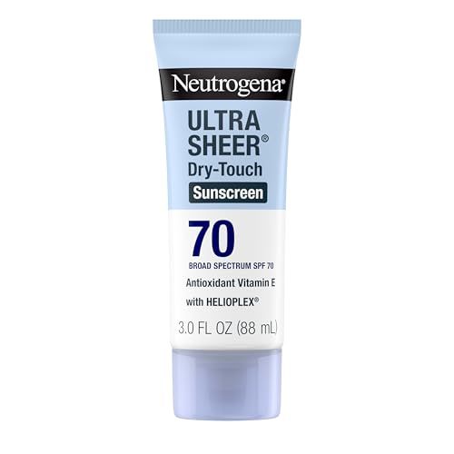 Neutrogena Ultra Sheer Dry-Touch Water Resistant and Non-Greasy Sunscreen Lotion With Broad Spectrum Spf 70, 3 Fl Oz (pack of 1)