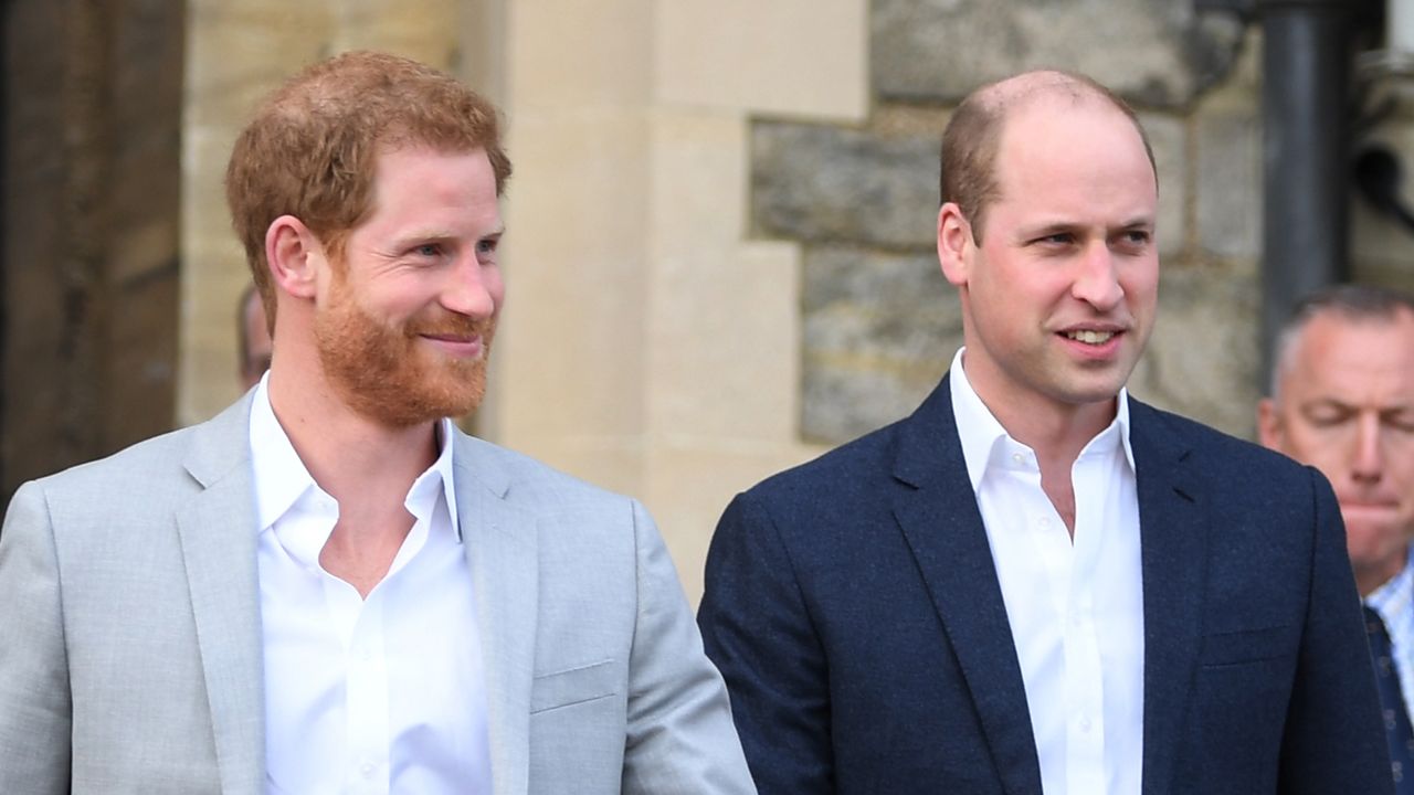 Prince Harry and Prince William in Windsor on May 18, 2018.