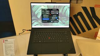 Lenovo ThinkPad Z16 showing the menu you get when you double tap the TrackPoint