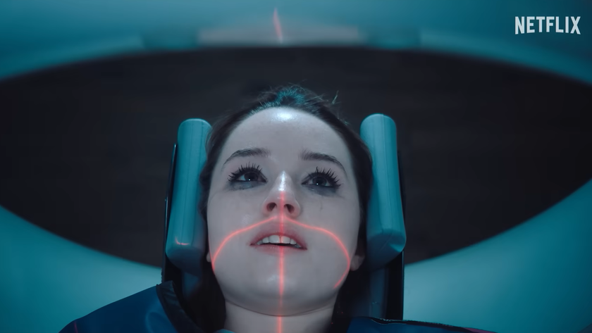 Kaitlyn Dever lying in a medical machine in the trailer for Apple Cider Vinegar