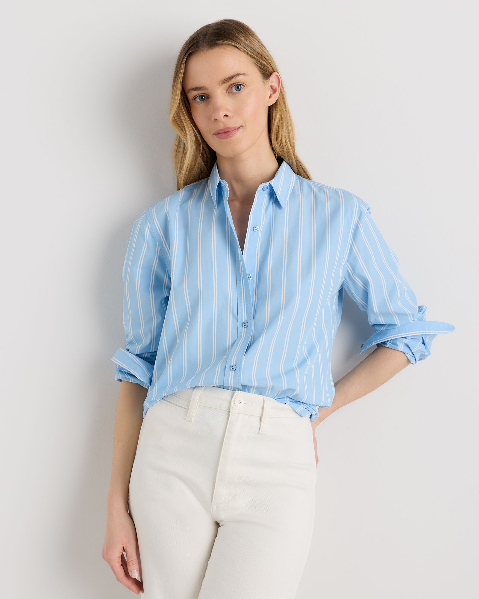100% Organic Cotton Poplin Long Sleeve Shirt