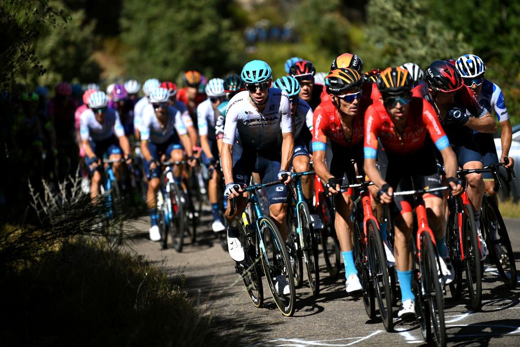 TALAVERA DE LA REINA SPAIN SEPTEMBER 09 David De La Cruz Melgarejo of Spain and Team Astana Qazaqstan competes during the 77th Tour of Spain 2022 Stage 19 a 1383km stage from Talavera de la Reina to Talavera de la Reina LaVuelta22 WorldTour on September 09 2022 in Talavera de la Reina Spain Photo by Justin SetterfieldGetty Images