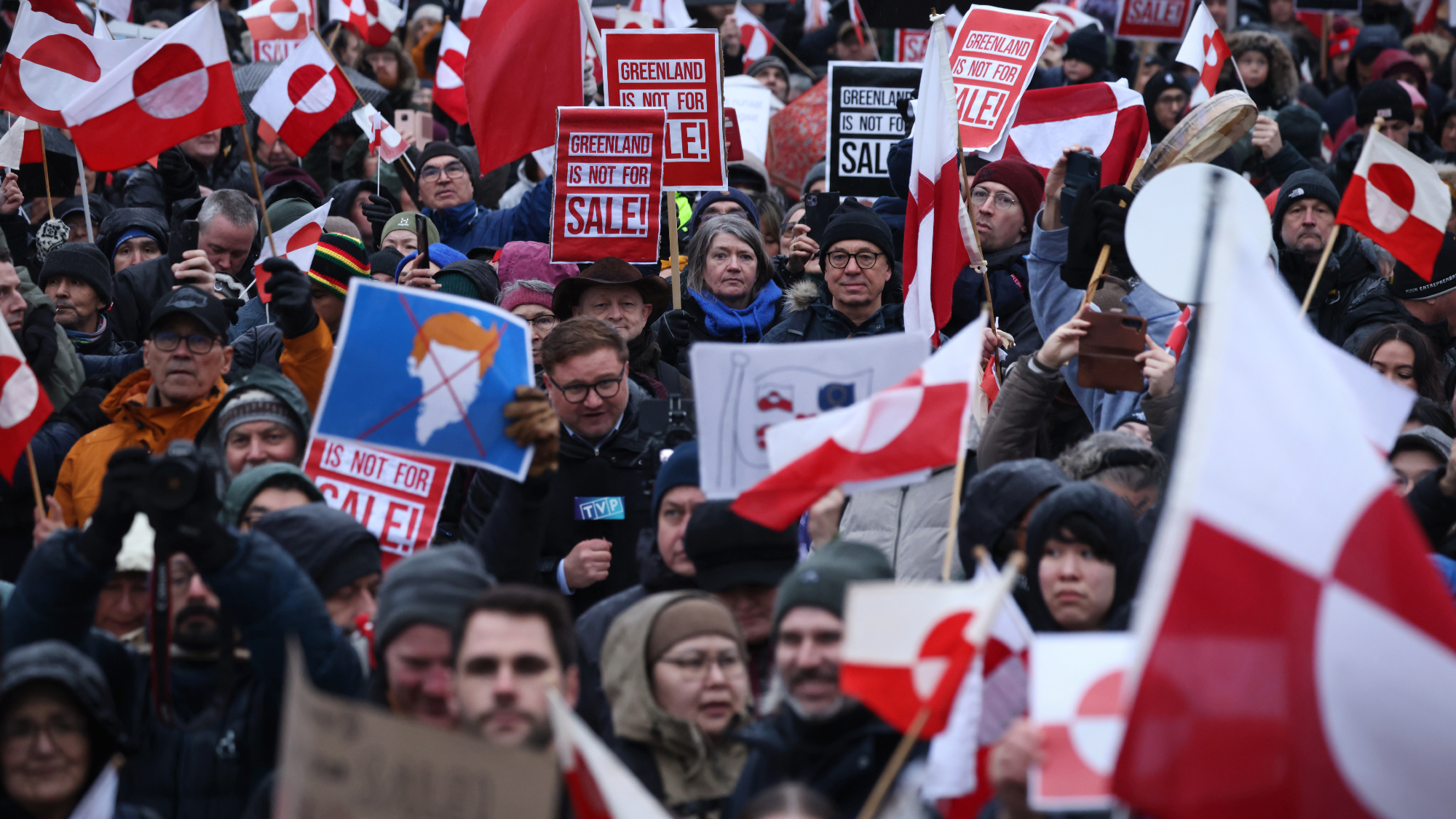 Protesters in Greenland oppose U.S. ownership threats