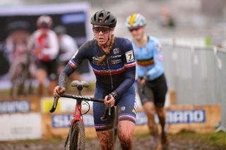 DUBENDORF, SWITZERLAND - FEBRUARY 02: during the 71st Cyclocross World Championships DÃ¼bendorf 2020, Women U23 / @UCI_CX / #Dubendorf2020 / on February 02, 2020 in Dubendorf, Switzerland. (Photo by Luc Claessen/Getty Images)