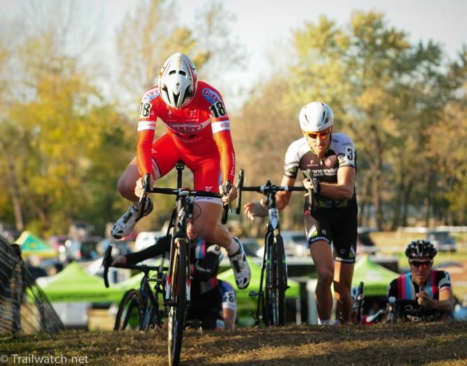 Tobin Ortenblad (Cal Giant Berry Farms/ Specialized) led for much of the first lap