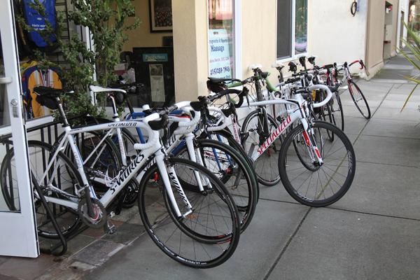 Whole Athlete team bikes all lined up