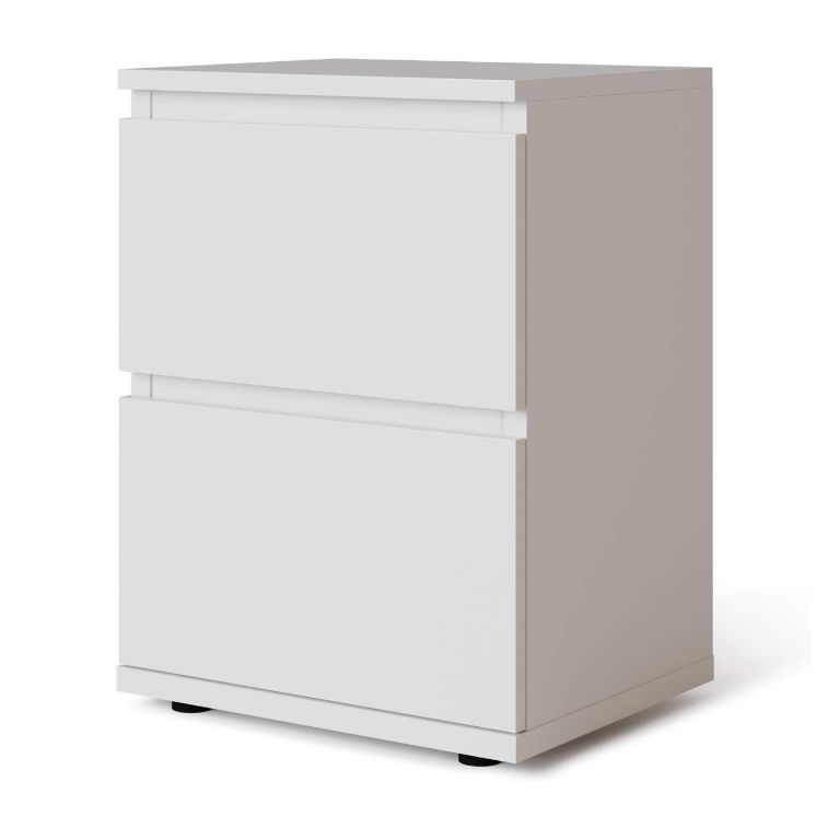White chest of 2 drawers