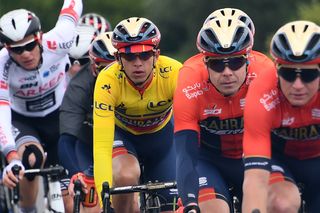 Dylan Teuns in the bunch during stage 3 at Criterium du Dauphine