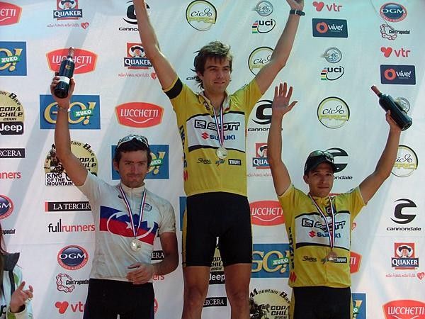 Elite men's cross country podium