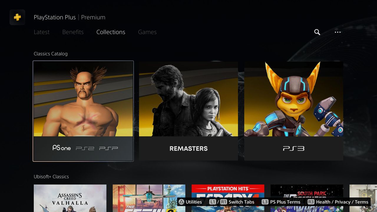 PS Plus Premium classics catalog