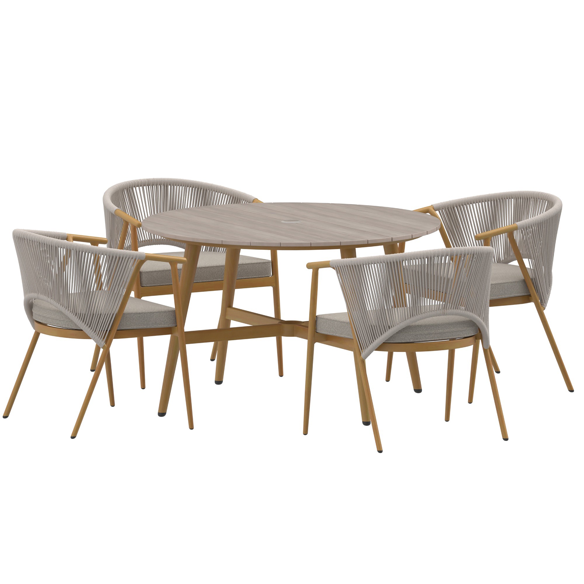 Charles Bentley Almada 4 Seater Dining Set