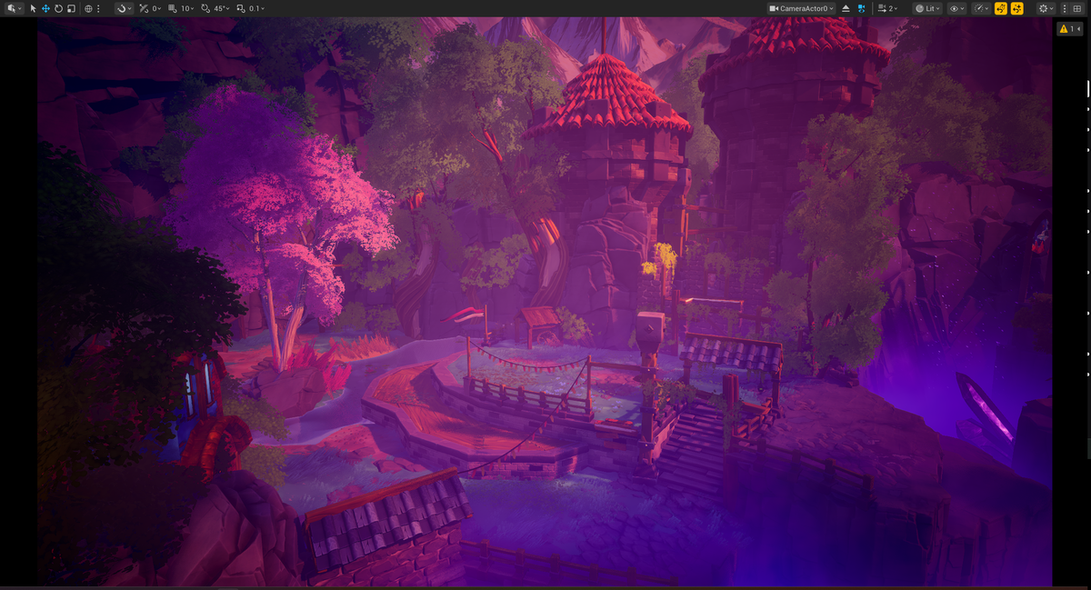 Screens and art from a colourful indie game made in Unreal Engine 5