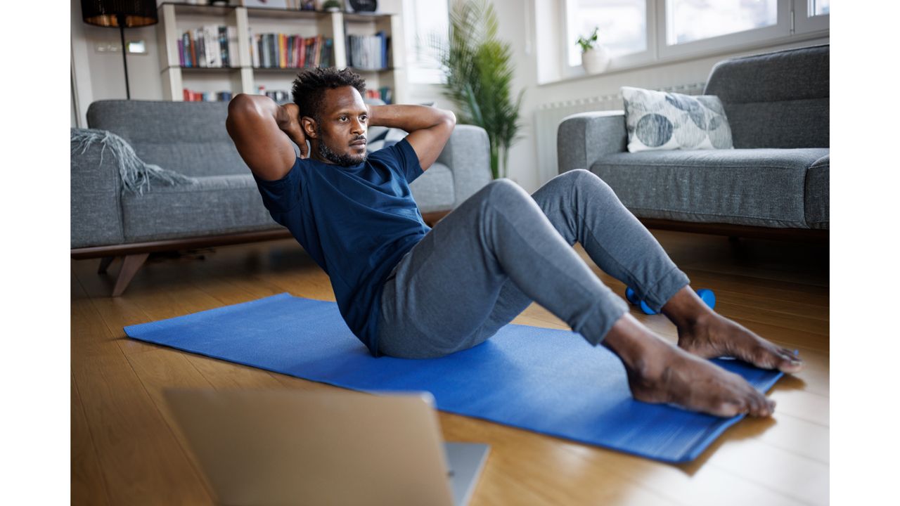 Man doing ab workout