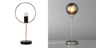 Aldi-wire-table-lamp / John-Lewis-table-lamp
