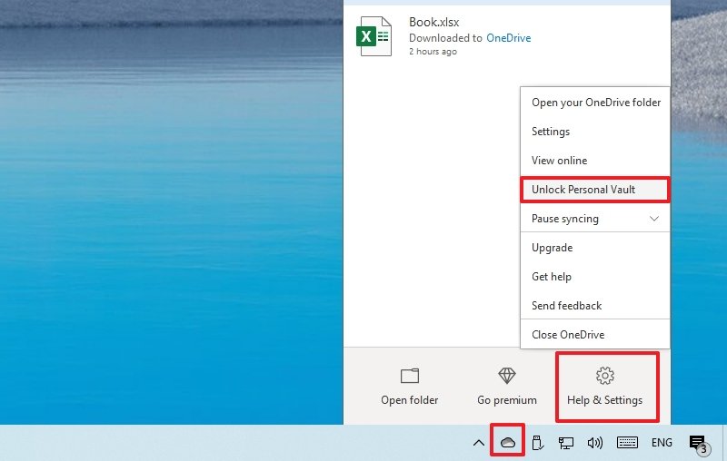 OneDrive unlock personal vault