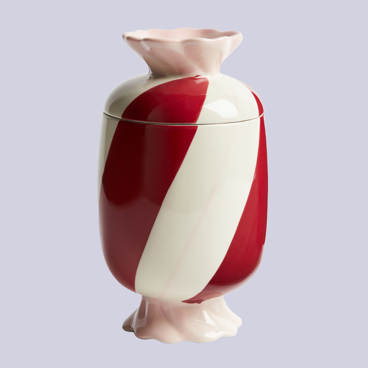 A ceramic jar shaped like a candy