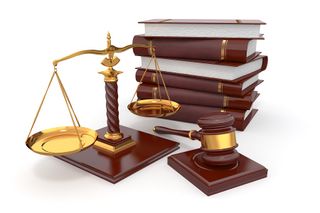 Justice scales and books