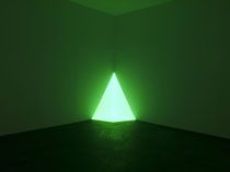 A lighting prism in the green background