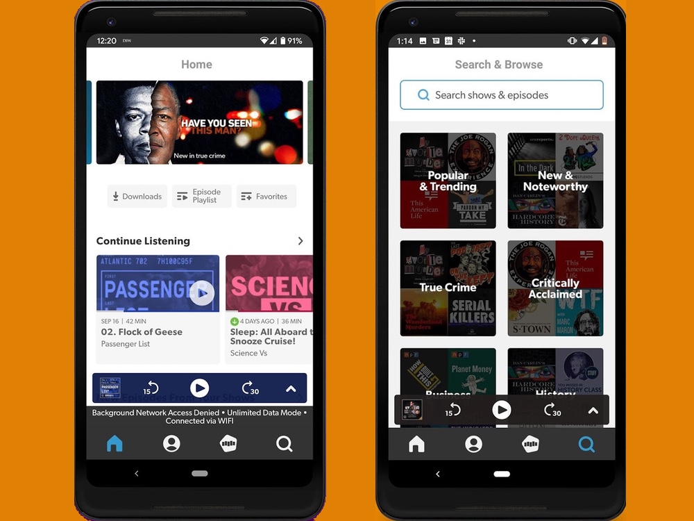 best podcast apps stitcher