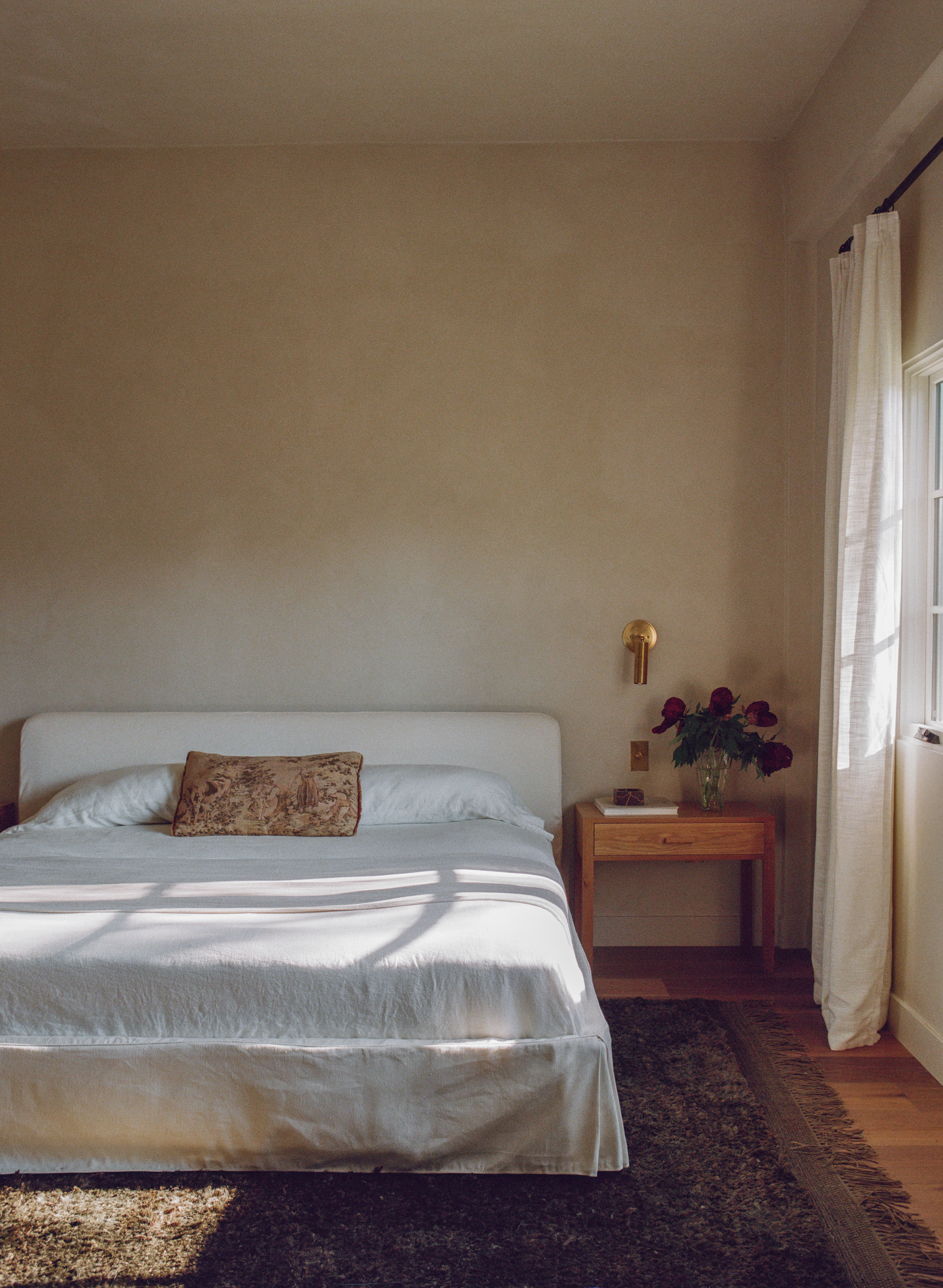 A calming bedroom with minimalist palette