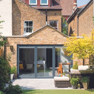 Terraced house with rear extension