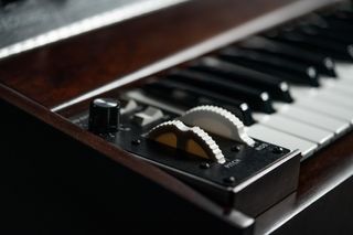 Close-up of synthesiser
