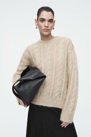 Cable-Knit Mohair Jumper