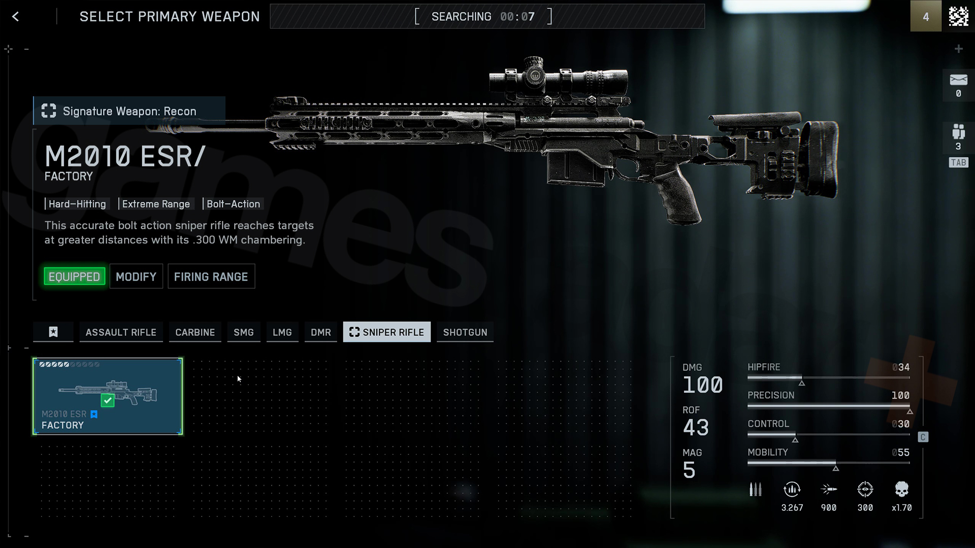 The M2010 ESR sniper rifle, central to the best Battlefield 6 Recon build