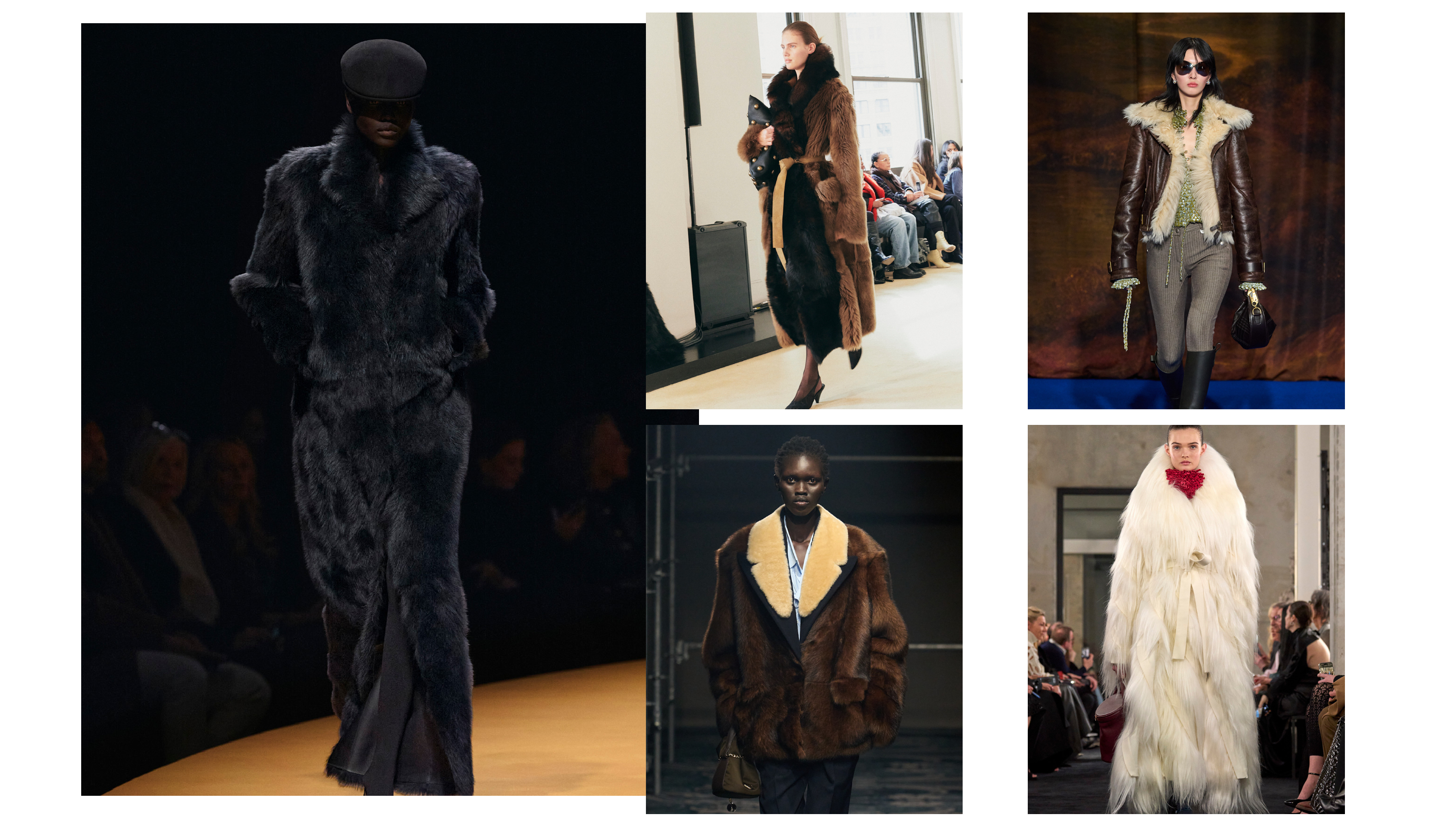 fall 2025 coat trends at Khaite, Altuzarra, Burberry, Prada, and Ala&amp;iuml;a