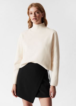 Boxy Turtleneck Knit Jumper