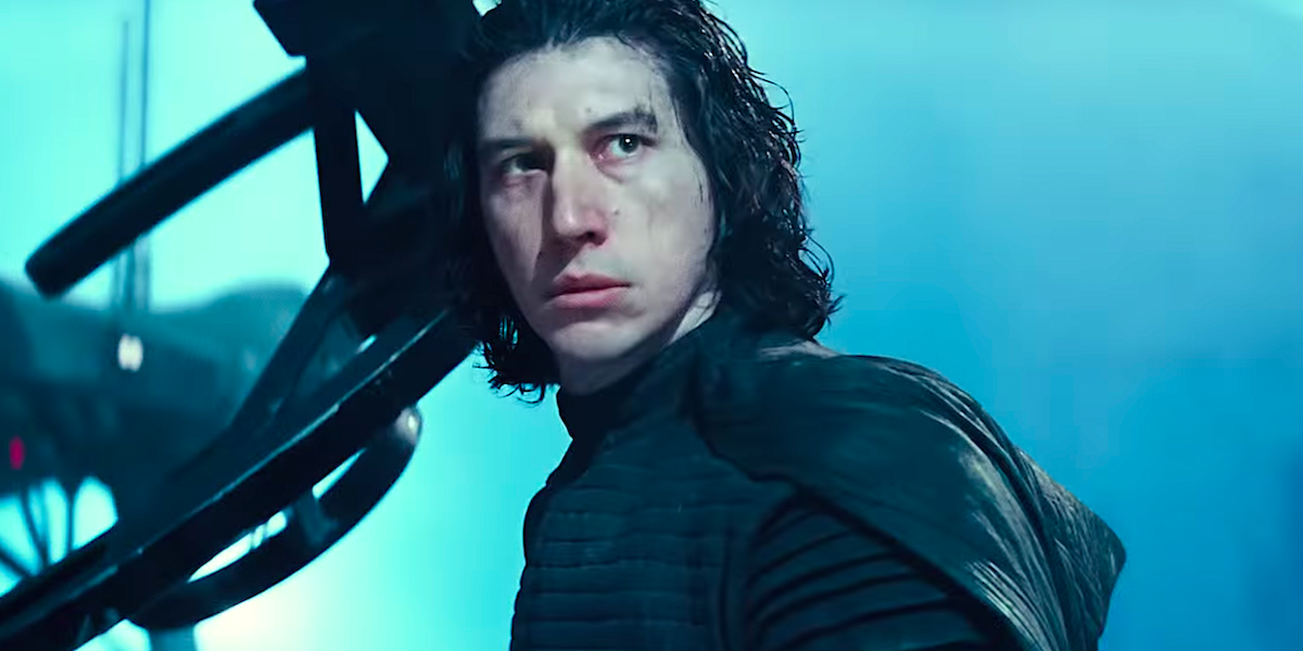 Adam Driver as Kylo Ren in Star Wars: A Rise of Skywalker